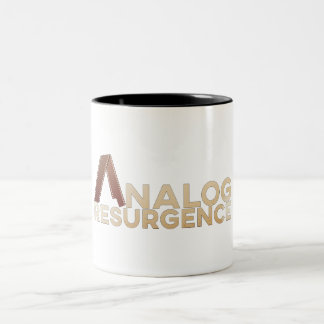 Caneca De Café Em Dois Tons Mug de Título de Resurgimento Analógico