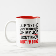 MUG DE TRABALHO DE CONFIDENCIALIDADE