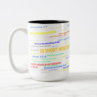 Caneca De Café Em Dois Tons mug design, 30 perguntas sobre existência