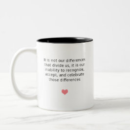 Caneca De Café Em Dois Tons Mug Differences cita o logotipo Audre Lorde / WWC