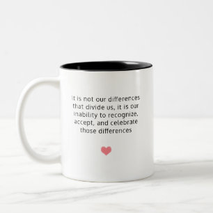 Caneca De Café Em Dois Tons Mug Differences cita o logotipo Audre Lorde / WWC