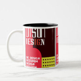 Caneca De Café Em Dois Tons Mug do Designer Gráfico Negrito