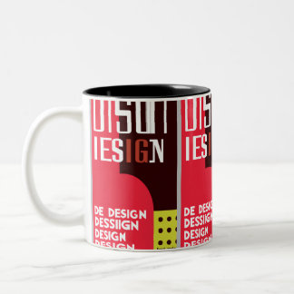 Caneca De Café Em Dois Tons Mug do Designer Gráfico Negrito