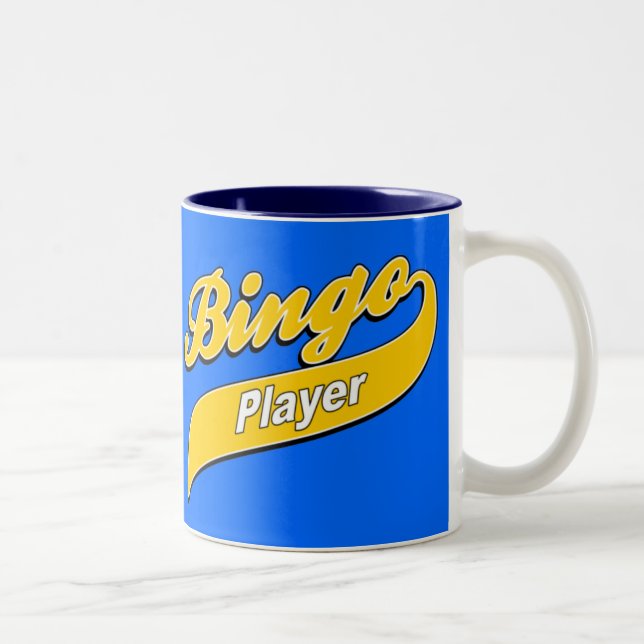 Caneca De Café Em Dois Tons Mug Do Jogador De Bingo (Direita)