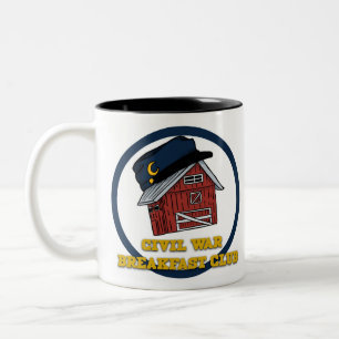 Caneca De Café Em Dois Tons Mug do logotipo do Clube do Café da Guerra Civil