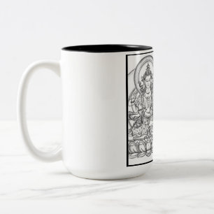 Caneca De Café Em Dois Tons Mug do logotipo do Mastiff Tibetano