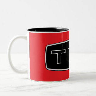 Caneca De Café Em Dois Tons Mug do logotipo TR6