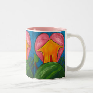 Caneca De Café Em Dois Tons Mug doméstico feliz