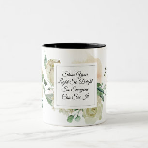Caneca De Café Em Dois Tons Mug Floral Designer 