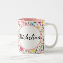 Mug Floral Personalizado