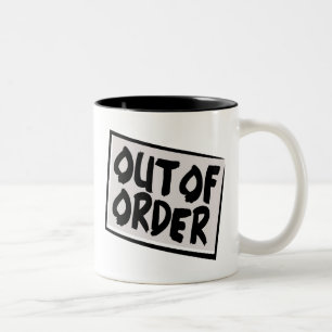 Caneca De Café Em Dois Tons Mug Fora De Ordem
