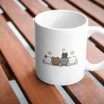 Mug Gato de Kawaii, Gato de Gato, Gato e Gato