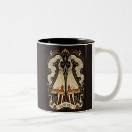 Caneca De Café Em Dois Tons Mug Gemini Celestial Zodiac Art