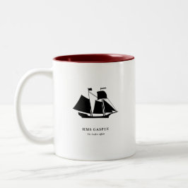Caneca De Café Em Dois Tons Mug — HMS Gaspee