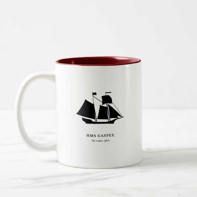 Caneca De Café Em Dois Tons Mug — HMS Gaspee (Esquerda)