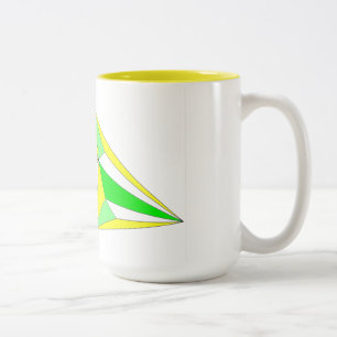 Caneca De Café Em Dois Tons Mug Ir antes em sinfonia de amarelo e de verde