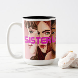 Caneca De Café Em Dois Tons Mug (Irmã Wives Power)