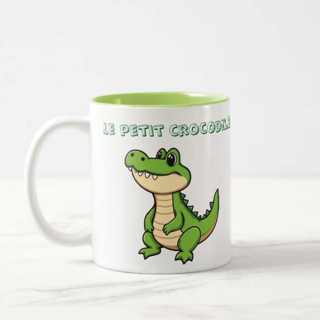 Caneca De Café Em Dois Tons Mug Le Petit crocodile  (Esquerda)