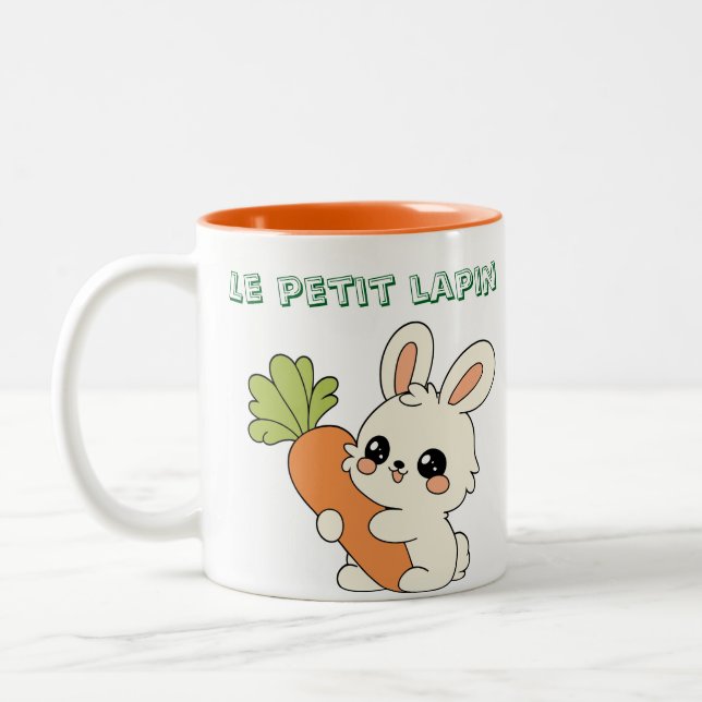 Caneca De Café Em Dois Tons Mug Le Petit Lapin (Esquerda)