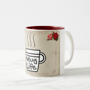 Caneca De Café Em Dois Tons Mug Life Coffee