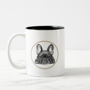 Caneca De Café Em Dois Tons Mug - 'Little Frenchie'