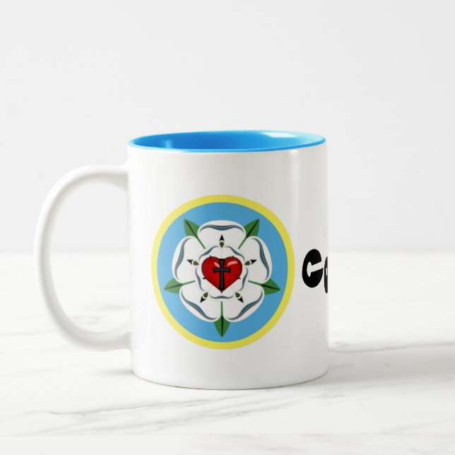 Caneca De Café Em Dois Tons Mug Luterano Confessional - Lágrimas de CoWo (Esquerda)