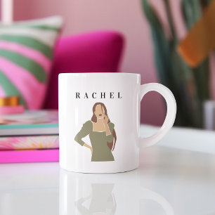 Caneca De Café Em Dois Tons Mug Moderno Minimalista Feminina