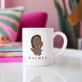 Caneca De Café Em Dois Tons Mug Moderno Minimalista Feminina