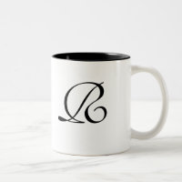Mug Monograma para Casamento de Fada de Prata