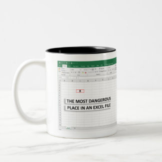 Caneca De Café Em Dois Tons Mug Motivacional de Trabalho do Excel