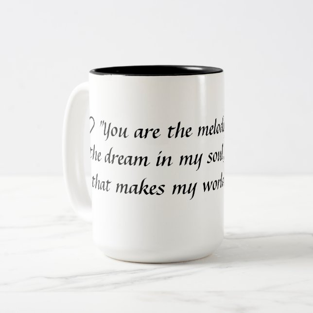Caneca De Café Em Dois Tons Mug My Heart's Melody (Frente Esquerda)