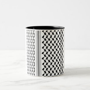Caneca De Café Em Dois Tons Mug negro palestino de Kufiya