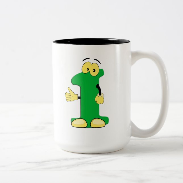 Caneca De Café Em Dois Tons Mug Numerado (Direita)