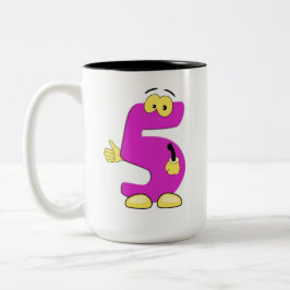 Caneca De Café Em Dois Tons Mug Numerado