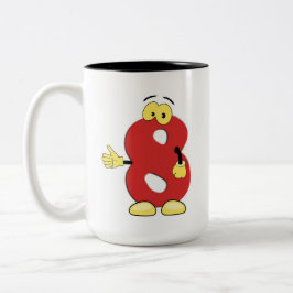 Caneca De Café Em Dois Tons Mug Numerado