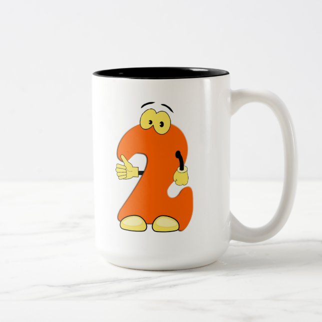 Caneca De Café Em Dois Tons Mug Numerado (Direita)