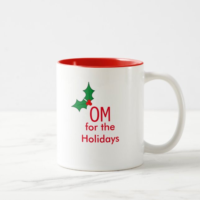 Caneca De Café Em Dois Tons Mug "OM for Holidays" (Direita)