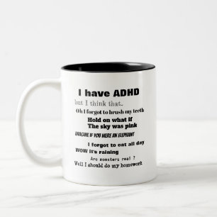Caneca De Café Em Dois Tons Mug para aqueles que têm adhd