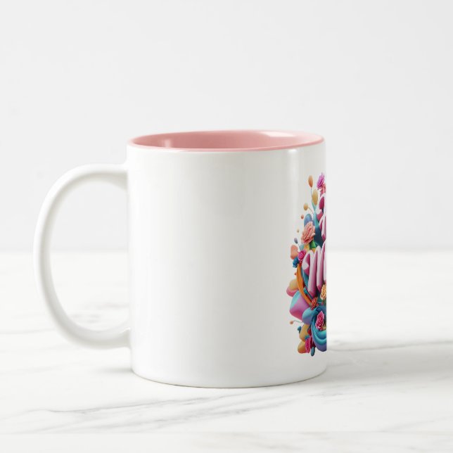 Caneca De Café Em Dois Tons Mug para dia de as mães de presente (Esquerda)