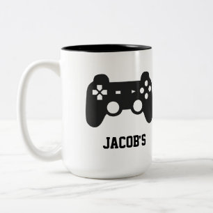 Caneca De Café Em Dois Tons Mug para o jogador na casa, personalizado.