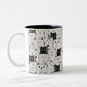 Caneca De Café Em Dois Tons Mug para um amante de gato