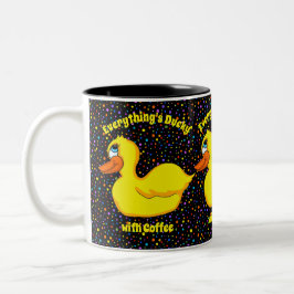 Caneca De Café Em Dois Tons Mug Pato Amarelo