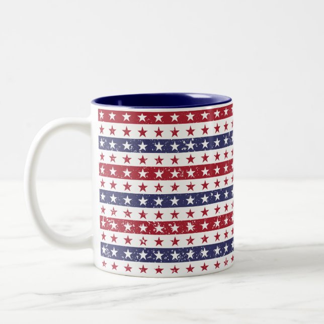 Caneca De Café Em Dois Tons Mug Patriótico (Esquerda)
