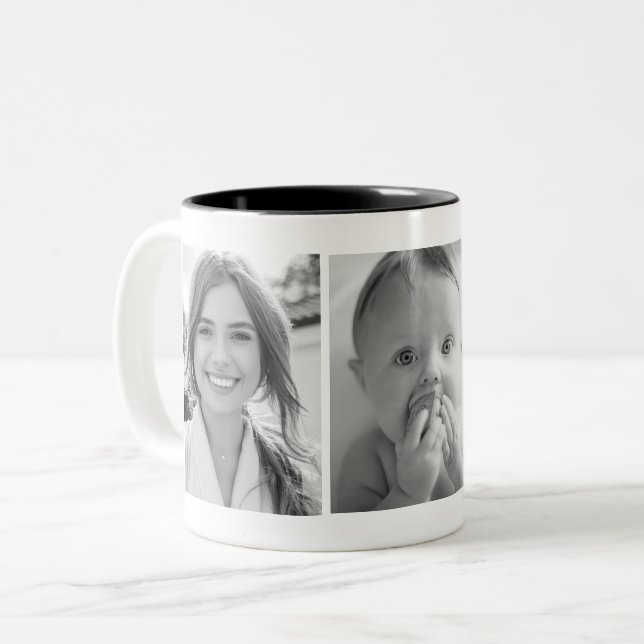 Caneca De Café Em Dois Tons Mug Personalizado de Fotografia (Frente Esquerda)