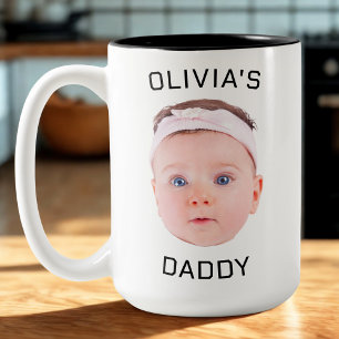 Caneca De Café Em Dois Tons Mug Personalizado De Rosto, Cama De Bebê Personali