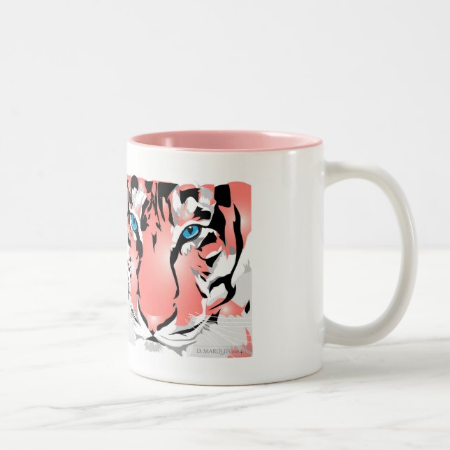 CANECA DE CAFÉ EM DOIS TONS MUG PERSONALIZADO - TIGER DE PEACH (Direita)