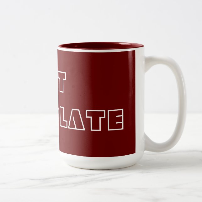 CANECA DE CAFÉ EM DOIS TONS MUG QUENTE DE CHOCOLATE MODERNO ARTE (Direita)