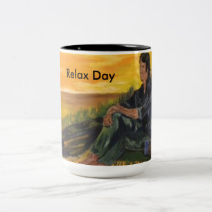 Caneca De Café Em Dois Tons Mug relaxado Day by Sarr
