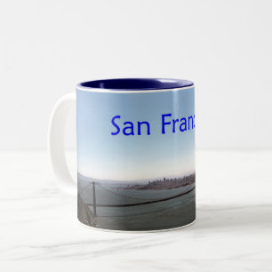 Caneca De Café Em Dois Tons Mug - San Francisco - Ponte Ouro Gate