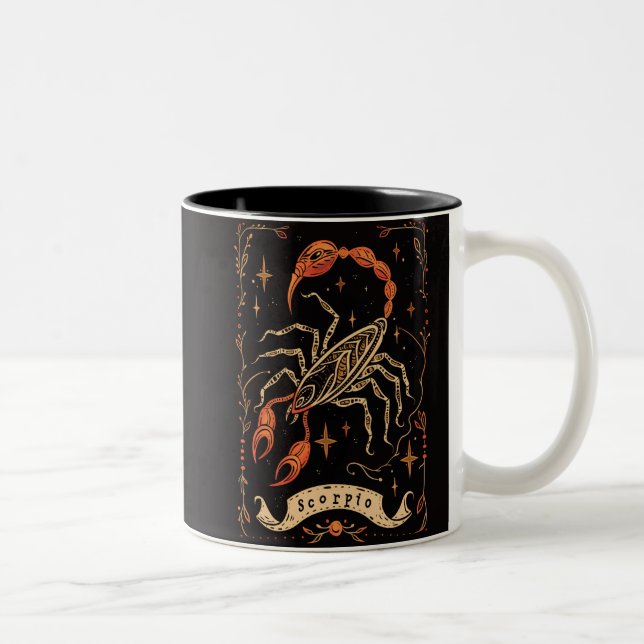 Caneca De Café Em Dois Tons Mug Scorpio Celestial (Direita)
